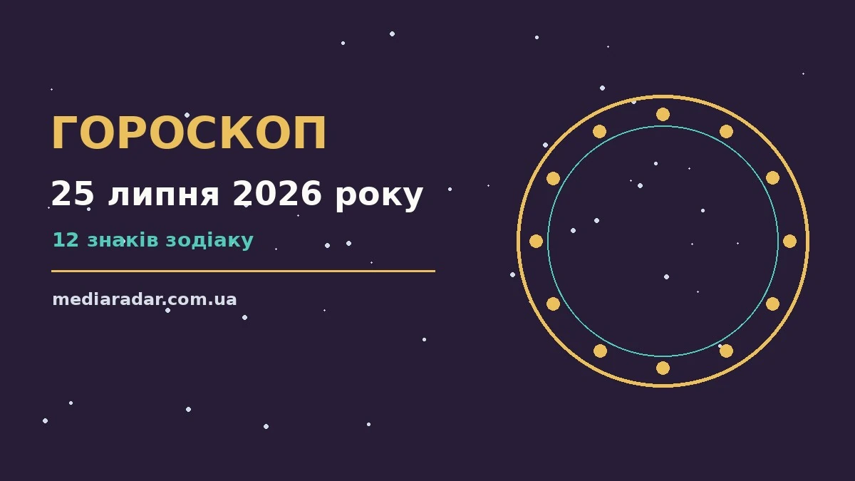 Гороскоп на 25 липня 2026 року: на що звернути увагу про шанси та застереження