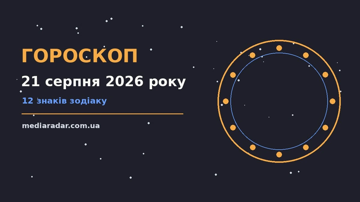 Гороскоп на 21 серпня 2026 року: на що звернути увагу про шанси та застереження