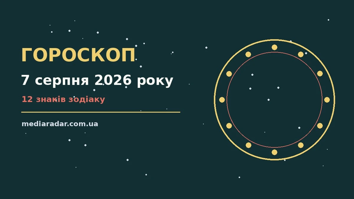Гороскоп на 7 серпня 2026 року: на що звернути увагу про шанси та застереження