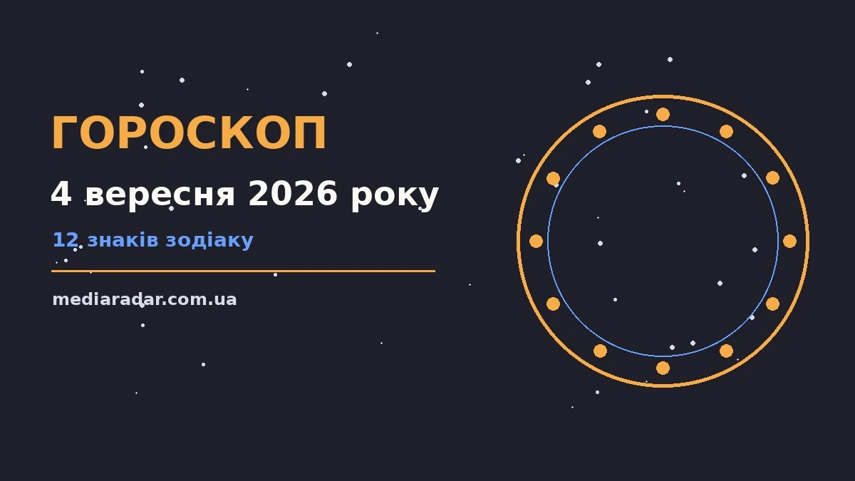 Гороскоп на 4 вересня 2026 року: на що звернути увагу про шанси та застереження