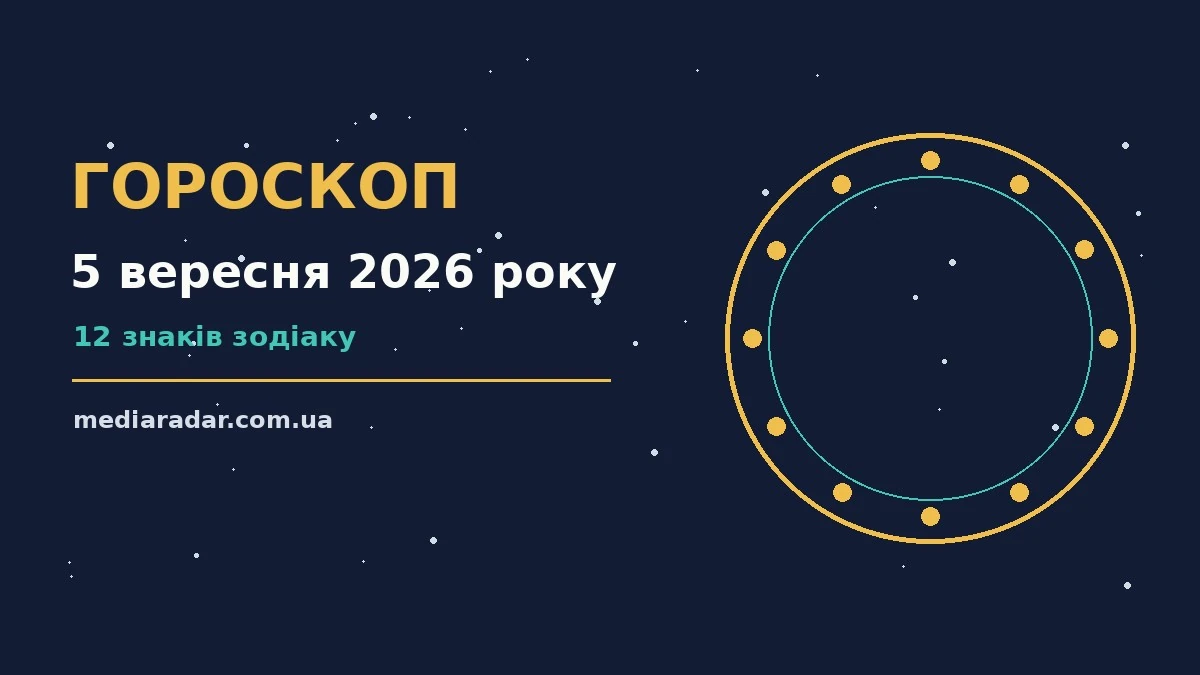 Гороскоп на 5 вересня 2026 року: на що звернути увагу про шанси та застереження