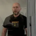 Колишній суддя Олексій Тандир у залі Святошинського районного суду під час оголошення останнього слова