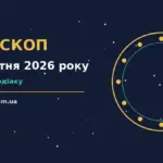 Зоряне небо над містом увечері 10 жовтня як символ щоденного гороскопу